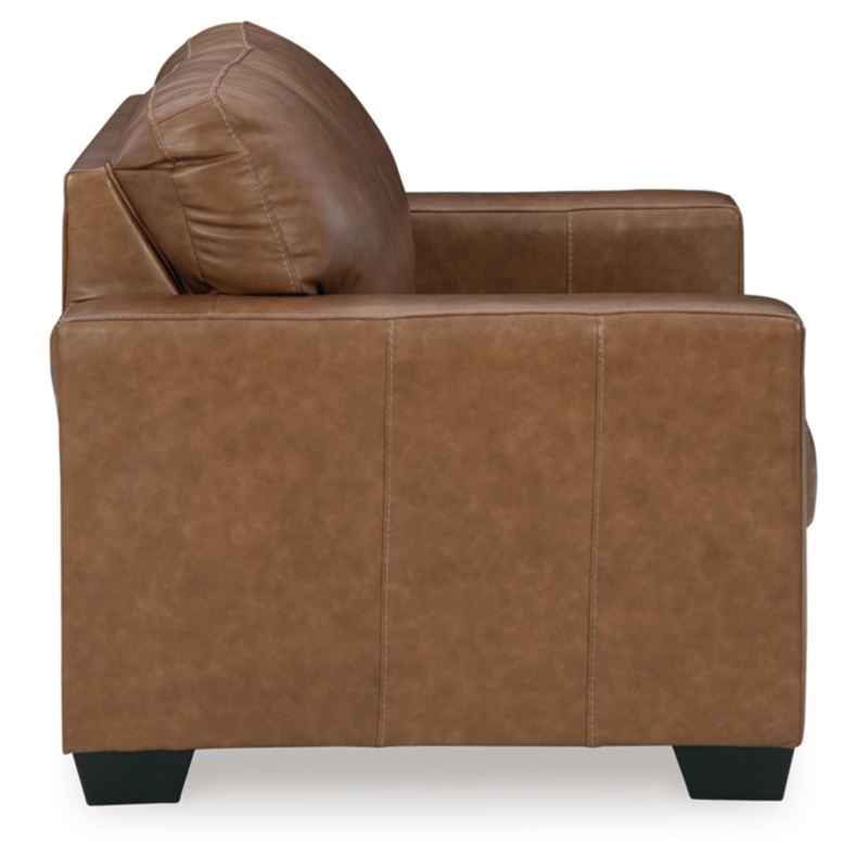 Bowery Hill Contemporary Corner-blocked frame Caramel Loveseat