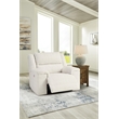 Bowery Hill Polyester Contemporary Off White Oversized Power Recliner