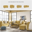 Bowery Hill Contemporary Corner-blocked frame Yellow Queen Sofa Sleeper