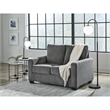 Bowery Hill Contemporary Corner-blocked frame Pewter Twin Sofa Sleeper