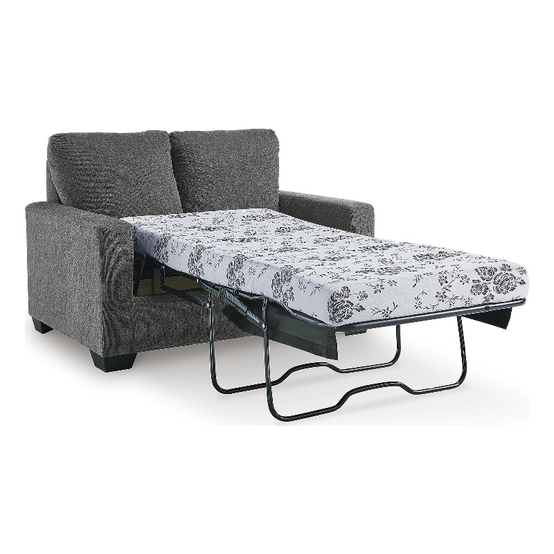 Bowery Hill Contemporary Corner-blocked frame Pewter Twin Sofa Sleeper
