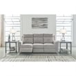 Bowery Hill Polyester Contemporary Ash Finish Power Reclining Sofa