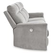 Bowery Hill Polyester Contemporary Ash Finish Power Reclining Sofa