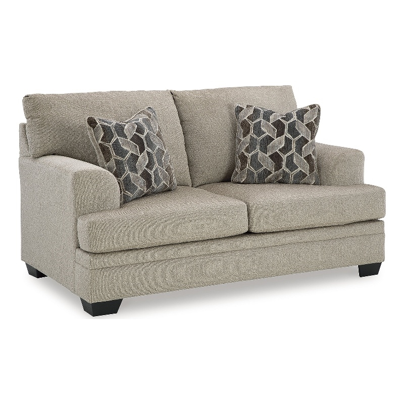 Bowery Hill Contemporary Corner-blocked frame Brown Loveseat