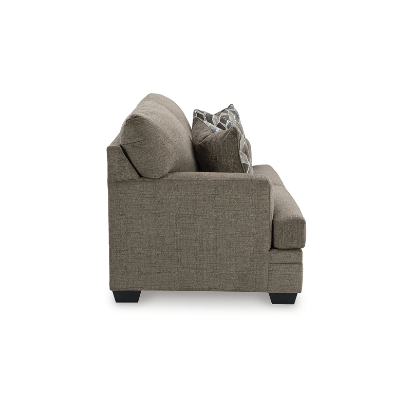 Bowery Hill Contemporary Corner-blocked frame Beige Loveseat