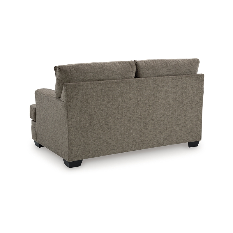 Bowery Hill Contemporary Corner-blocked frame Beige Loveseat