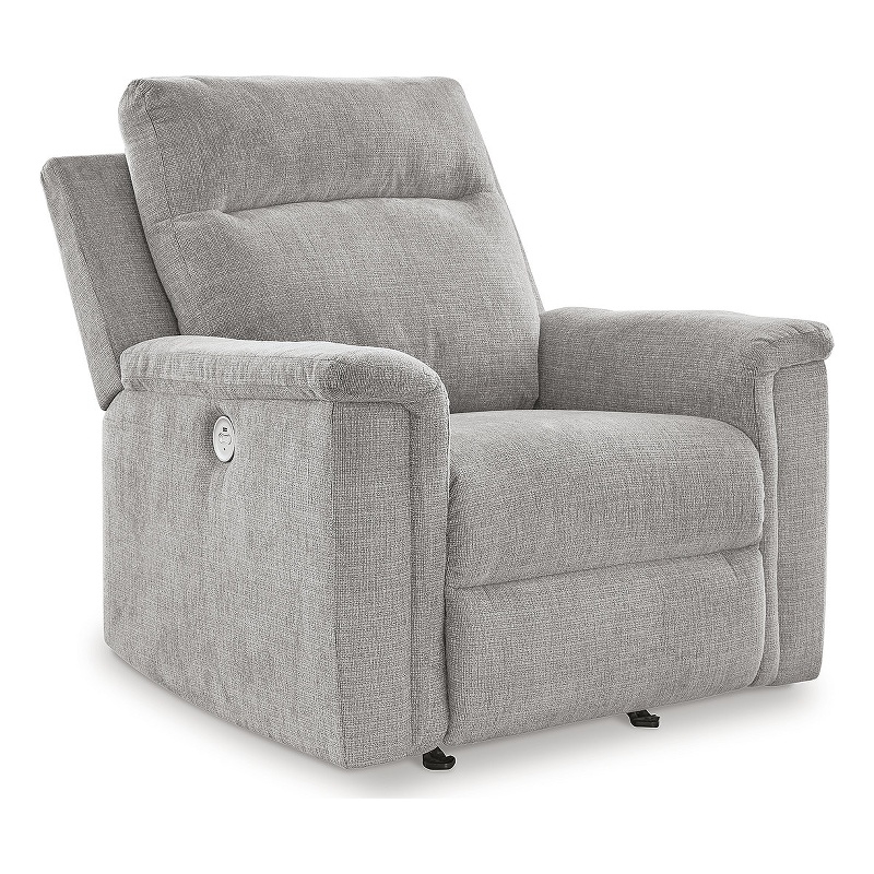 Bowery Hill Polyester Contemporary Ash Finish Power Recliner