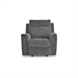 Bowery Hill Polyester Contemporary Gray Finish Power Recliner