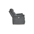 Bowery Hill Polyester Contemporary Gray Finish Power Recliner