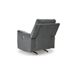 Bowery Hill Polyester Contemporary Gray Finish Power Recliner