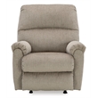 Bowery Hill Polyester Contemporary One-pull Reclining Motion Taupe Recliner