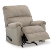 Bowery Hill Polyester Contemporary One-pull Reclining Motion Taupe Recliner