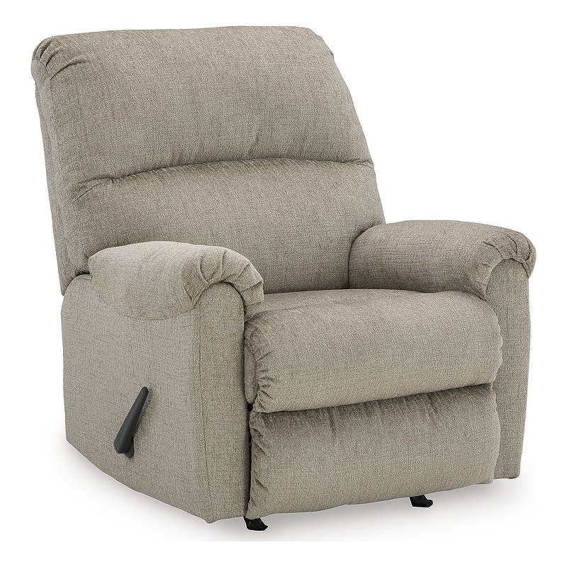 Bowery Hill Polyester Contemporary One-pull Reclining Motion Taupe Recliner