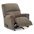 Bowery Hill Polyester Contemporary One-pull Reclining Motion Nutmeg Recliner