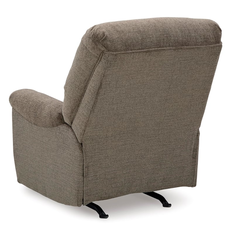 Bowery Hill Polyester Contemporary One-pull Reclining Motion Nutmeg Recliner