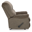Bowery Hill Polyester Contemporary One-pull Reclining Motion Nutmeg Recliner