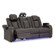 Bowery Hill Faux Leather Contemporary Brown Power Reclining Sofa