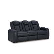 Bowery Hill Faux Leather Contemporary Sapphire Power Reclining Sofa