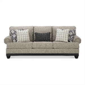 bowery hill polyester traditional corner-blocked frame alloy sofa