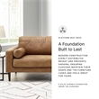 Bowery Hill Faux Leather Contemporary Corner-blocked frame Caramel Sofa