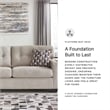 Bowery Hill Polyester Contemporary Corner-blocked frame Pebble Sofa