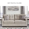 Bowery Hill Polyester Contemporary Corner-blocked frame Pebble Sofa