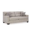 Bowery Hill Polyester Contemporary Corner-blocked frame Pebble Sofa