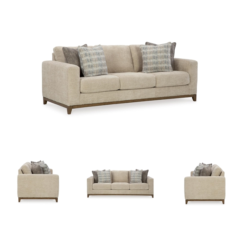 Bowery Hill Polyester Traditional Corner-blocked frame Desert Sofa
