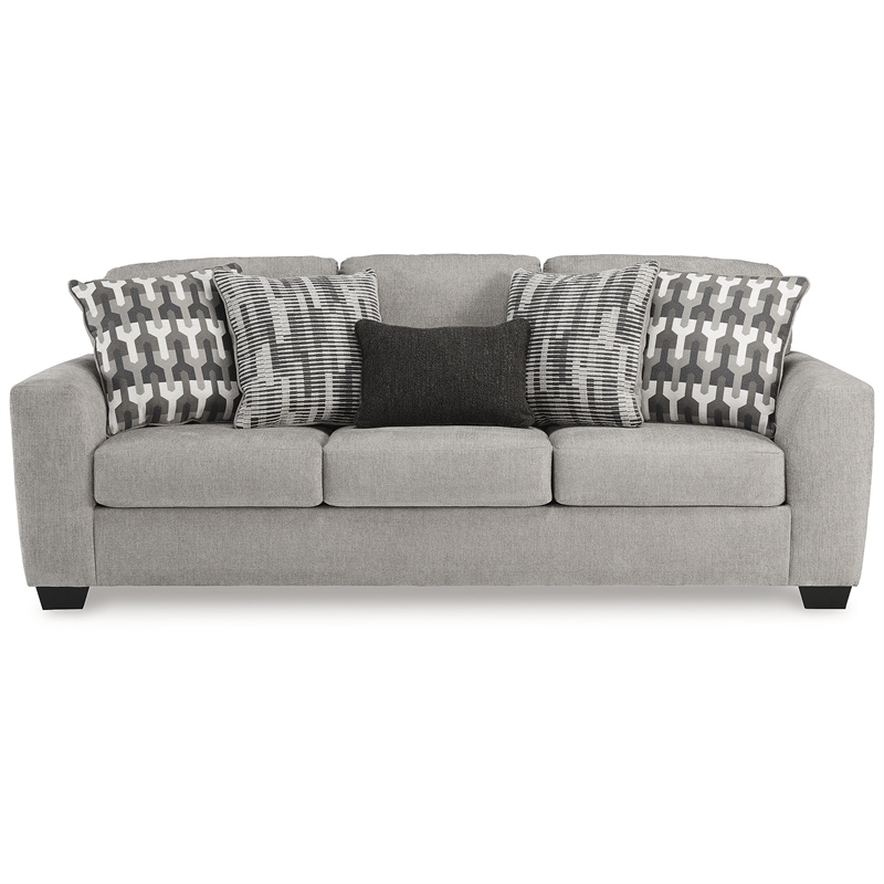 Bowery Hill Polyester Contemporary Corner-blocked frame Flannel Sofa