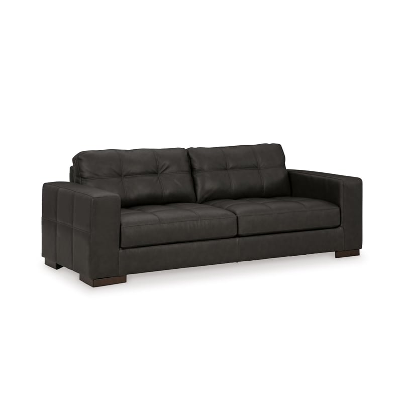 Bowery Hill Corner-blocked frame Sofa with Exposed feet and Faux Wood Finish