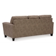Bowery Hill Faux Leather Contemporary Corner-blocked frame Fossil Sofa