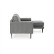 Bowery Hill Contemporary Corner-blocked frame Charcoal Sofa Chaise