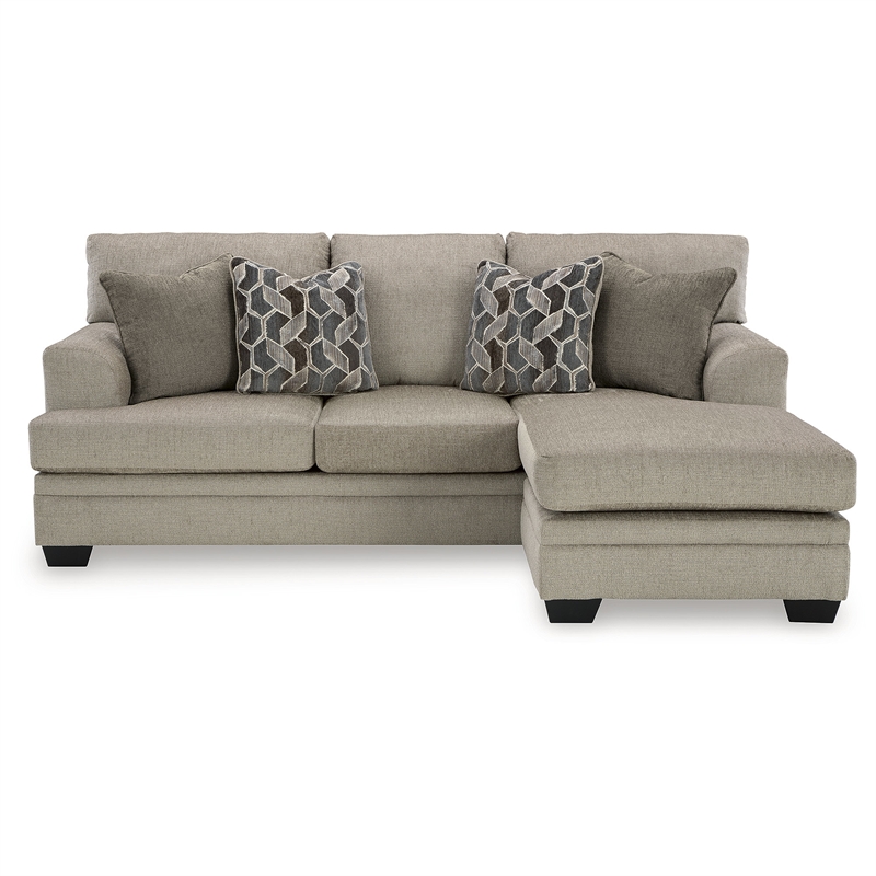 Bowery Hill Contemporary Corner-blocked frame Taupe Sofa Chaise
