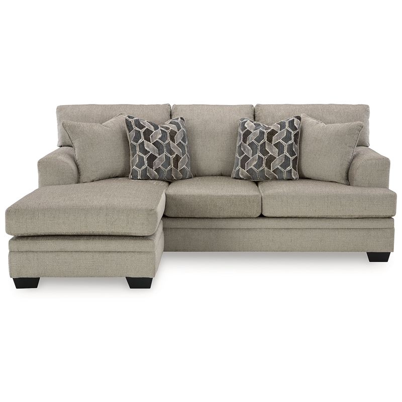 Bowery Hill Contemporary Corner-blocked frame Taupe Sofa Chaise