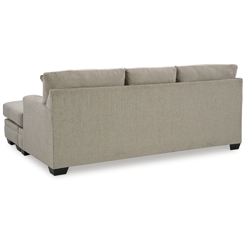 Bowery Hill Contemporary Corner-blocked frame Taupe Sofa Chaise