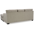 Bowery Hill Contemporary Corner-blocked frame Taupe Sofa Chaise