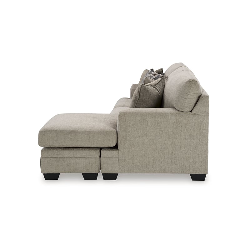 Bowery Hill Contemporary Corner-blocked frame Taupe Sofa Chaise