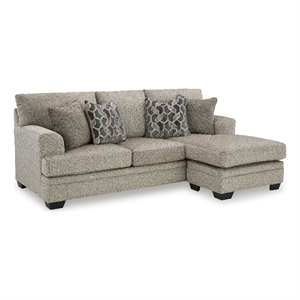 Bowery Hill Contemporary Corner-blocked frame Taupe Sofa Chaise