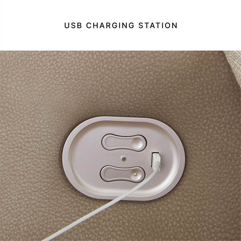 Bowery Hill Faux Leather Contemporary Sand Finish Power Recliner