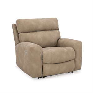 Bowery Hill Faux Leather Contemporary Sand Finish Power Recliner