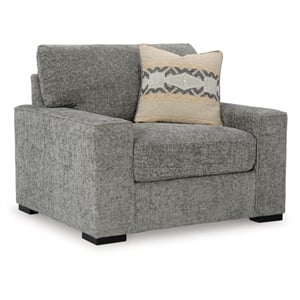 Bowery Hill Contemporary Corner-blocked frame Black & Gray Oversized Chair