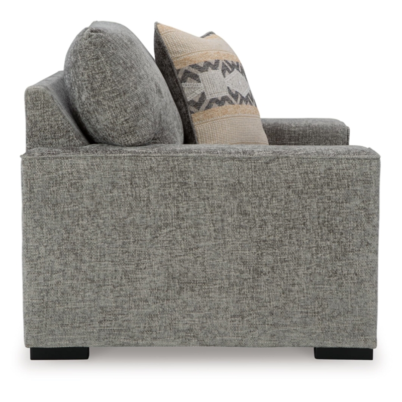 Bowery Hill Contemporary Corner-blocked frame Black & Gray Oversized Chair