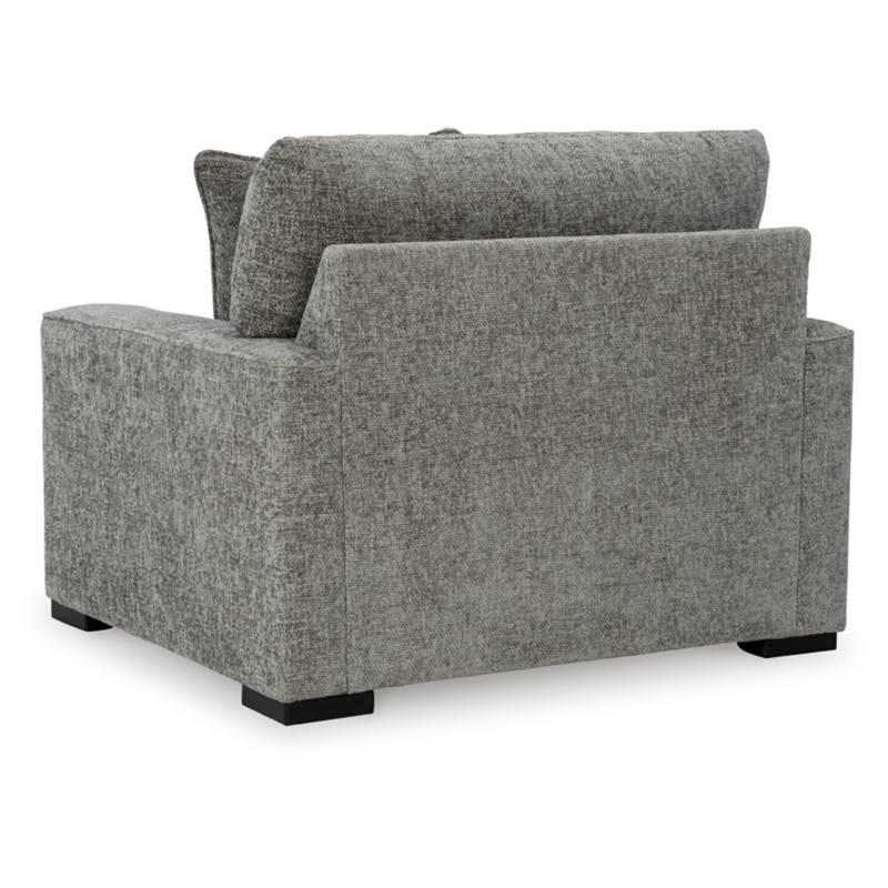 Bowery Hill Contemporary Corner-blocked frame Black & Gray Oversized Chair