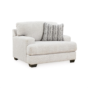 Bowery Hill Contemporary Corner-blocked frame Flannel Oversized Chair