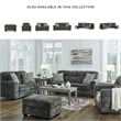 Bowery Hill Contemporary Corner-blocked frame Gunmetal Oversized Chair