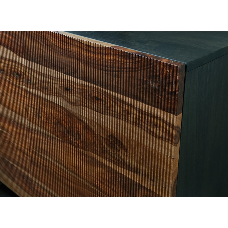 Bowery Hill Wood Contemporary Brown & Beige Finish Accent Cabinet