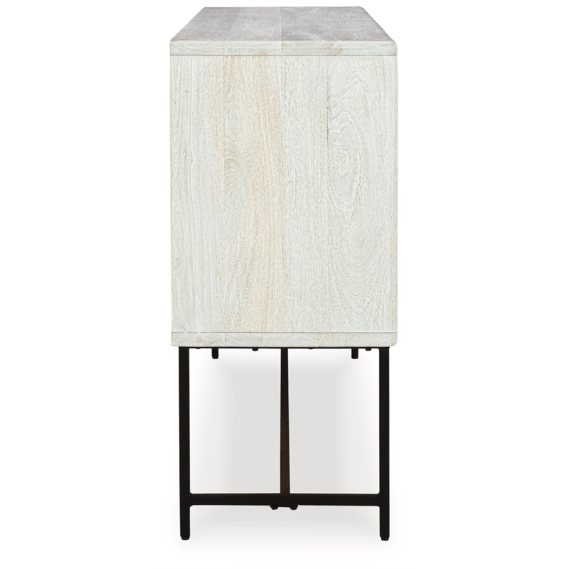 Bowery Hill Wood Contemporary White & Gray Finish Accent Cabinet