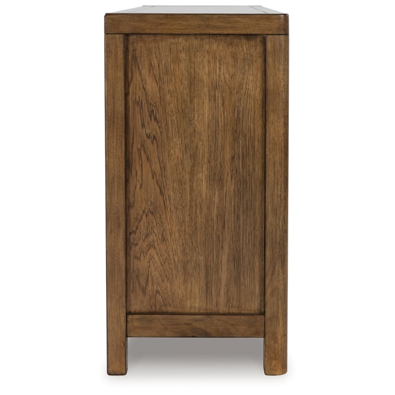 Bowery Hill Farmhouse Hardwood Solids Light Brown Dining Server
