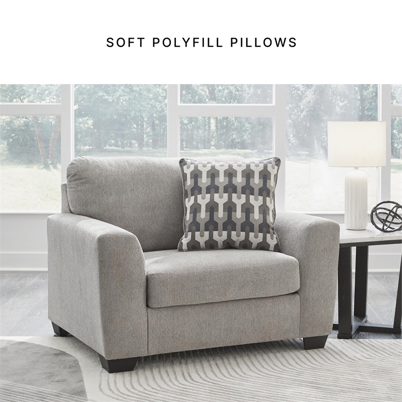 Bowery Hill Contemporary Corner-blocked frame Flannel Oversized Chair