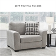 Bowery Hill Contemporary Corner-blocked frame Flannel Oversized Chair